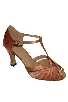 Go Dance Brown Satin Latin Shoes 270707
