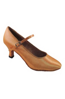 Go Dance Brown Satin Ballroom Shoes 680206