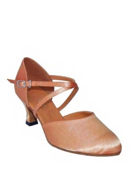 Go Dance Black Satin Leather Shoes with a T-Strap 681909